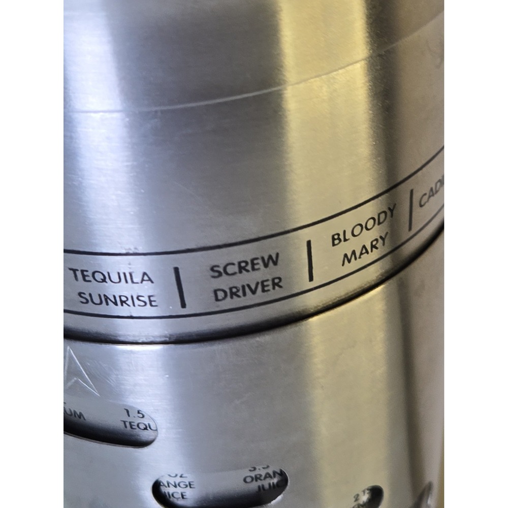 Oggi Dial A Drink Cocktail Shaker Stainless Steel Recipe 34oz Rotating Sleeve - Picture 5 of 10